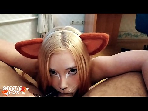 ❤️ Kitsune د هغې په خوله کې ډیک او کم تیر کړ ️❌ جنس